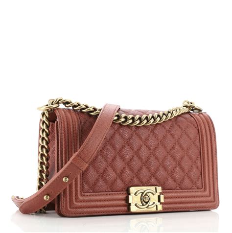 CHANEL Caviar Quilted Medium Boy Flap Pink 